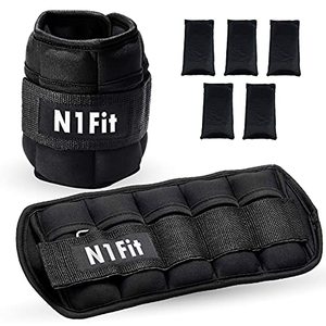 lot 24209 image: Ankle Weights Adjustable 1-10 lbs Wrist Weight Straps for Fitness, Leg Weights Walking, Jogging, Workout Ankle Weights for Women  1-5 lbs Each Pack, 2 Pack