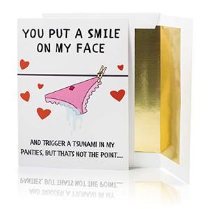 lot 24272 image: GIFTING GIGGLES Funny Romantic Joke Card for husband boyfriend or lover  Naughty Gift for him  Anniversary, Birthday, Valentine�s Day, Fathers Day, Appreciation  30th 40th 50th 60th 70th 75th