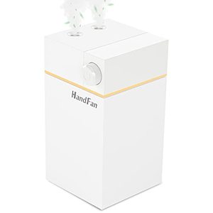lot 24499 image: 5000mAh Battery Operated Portable Mini Humidifiers, 1000ml Small Humidifier Rechargeable, Personal Desk Cool Mist Humidifier for Baby Bedroom, Plants, Office, Two Nozzles, Top Fill(White)