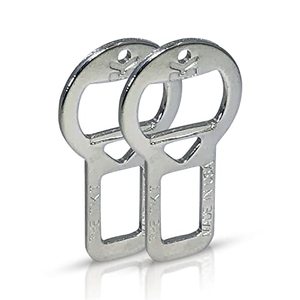 lot 24620 image: Tikit Bottle OpenerUniversal Vehicle Safety Harness Clip (Chrome, 2)