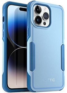 lot 24679 image: Poetic Neon Series iPhone 14 Pro Case, Dual Layer Heavy Duty Tough Rugged Light Weight Slim Shockproof Protective Drop Protection Phone Case 2022 New Cover for iPhone 14 Pro (6.1 Inch), Sky Blue