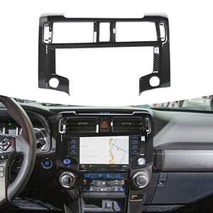 lot 24773 image: JWWY for 4runner Center Consoles Dash Board Protecter Cover Trim for 2020-2021 Toyota 4runner Accessories ABS Carbon Fiber
