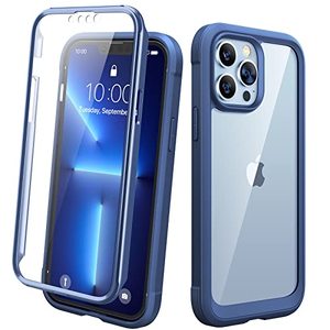 lot 24776 image: Diaclara Phone Case Designed for iPhone 13 Pro, Double Sided 360 Full Body Screen Protector Clear Back Cover, Shockproof Cellphone Bumper Case, Anti-Scratch Protection 6.1��-Dark Blue
