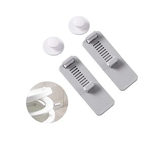 lot 24788 image: LAJAR Toilet Seat Lid Lifter Tabs, Touch Free Toilet Seat Holder Cover Handle Lifter for Home Hotel Restaurant(Gray)