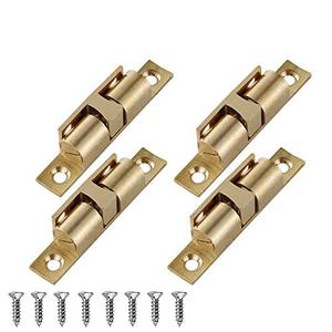lot 25092 image: JQK Cabinet Door Catch, Closet Ball Tension Latch, Solid Brass 4 Pack 70mm, HBC200-P4