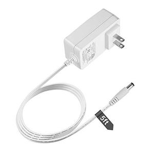 lot 25221 image: Dericam DC 12V 2A Power Supply Adapter, Wall Charger, 5ft1.5m Power Cord, Fits DVRNVRIPCCTV Camera, 5.5x2.1mm Size Connector, Input AC 100-240V, Output DC 12V 2A, US Plug, White
