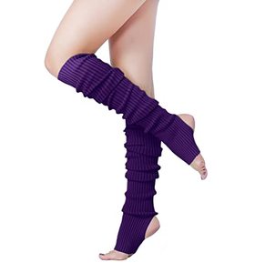lot 25250 image: v28 Long Leg Warmer Women�s Men 80s Party Ribbed Knit Dance Sports (71Bripur)