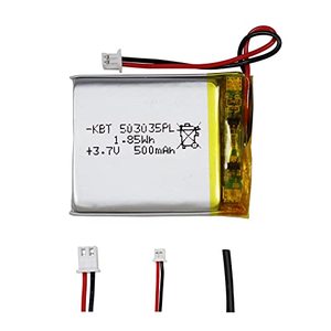 lot 25251 image: KBT 3.7V 500mAh Li-Polymer Battery 503035 Lipo Rechargeable Lithium-ion Replacement Batteries with PH 1.25 JST Connector, PH2.02.54 JST Connector for Replacement