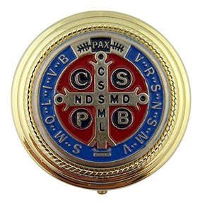 lot 25384 image: Saint Benedict Host Eucharistic Minister Traveling Pyx Church Supplies