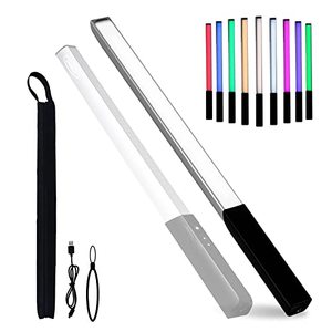 lot 25389 image: Light Wand Photography LED RGB Portable Handheld ZKEEZM 9 Colours Temperatures,1000 Lumens Photography Video Lighting Stick, Adjustable 3000-6000K, USB Rechargable Battery 12 Brightness Levels CRI95
