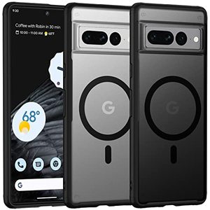 lot 25403 image: TIANNIUKE Magnetic Case for Google Pixel 7 Pro, Translucent Matte Anti-Fingerprint,Compatible with MagSafe,Slim Fit Shockproof Protective Phone Case for Pixel 7 Pro Case (2022) (Black)