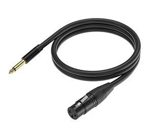lot 25468 image: Yinker XLR Cable, 6.35mm to XLR Female Microphone Cable, 14 Inch Unbalanced TS to 3 Pin Female for Dynamic Microphone - 5ft1.5m 1pack