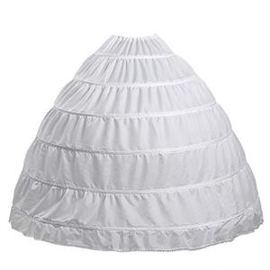 lot 25501 image: VeMee Full 6 Hoop Floor-Length Bridal Petticoat Women Crinoline Underskirt Slip Wedding Petticoat White