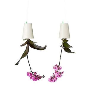 lot 25544 image: SYOOY 2 PCS Upside-Down Planter Hanging Flower Pot Planter for Balcony Garden Home Decoration (White)