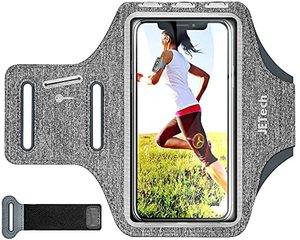 lot 25563 image: JETech Cell Phone Armband Holder for Phone Upto 6.2 inch, for iphone 1414 Pro1313 Pro, Water Resistant Phone Case with Key Holder and Card Slot, for Running, Walking, Hiking, Adjustable Band (Grey)