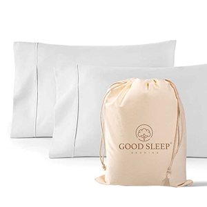 lot 25647 image: 1000 Thread Count 100% Egyptian Cotton Pillow Cases, White Standard Pillowcase Set of 2 Long-Staple 100% Cotton Pillow Case for Sleeping Soft & Silky Sateen Weave Bed Pillow Cover Hotel Pillowcases