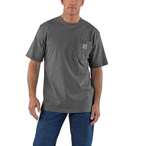 lot 25683 image: CarharttmensLoose Fit Heavyweight Short-Sleeve Pocket T-ShirtCarbon Heather2X-Large
