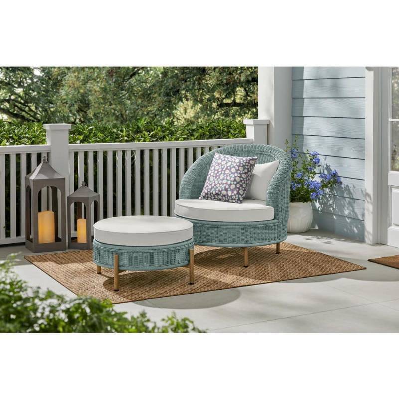 Hampton bay wicker lounge chair sale