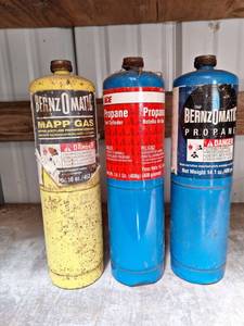 lot 3027 image: (3) Partial Full Propane Mapp Gas