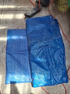 lot 3078 image: 2 Blue Tarps (144 x 140) and (111 x 86)