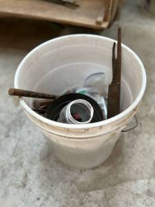 lot 1021 image: 5 Gallon Bucket of Tools and Hardware