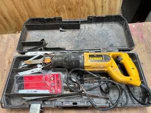 lot 1049 image: Dewalt DW303 Reciprocating Saw w additional Blades