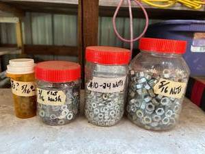 lot 1163 image: (4) Containers of Nuts and Washers - see photos for sizing