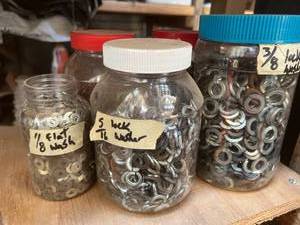 lot 1173 image: (5) Jars of Washers