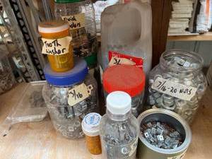 lot 1177 image: (10) Jars of Nuts and Washers - See Photos for Sizes