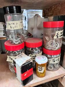lot 1179 image: (9) Containers of Nuts and Washers