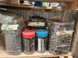 lot 1181 image: (6) Containers of Assorted of Nails
