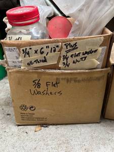 lot 1183 image: Box of Allthread Bolts and Washers (58, 34)