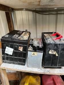 lot 2027 image: Lot of (2) Vehicle (1) Motorcycle Batteries