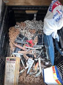 lot 1155 image: Lot of Hitches, Hooks, Pins, Clasps and Chains