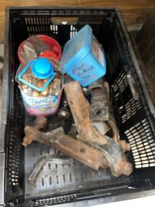 lot 1156 image: Lot of Ball Hitches and Container of Lug Nuts