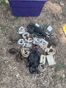 lot 1216 image: Lot of Extension Cords and Multi-Purpose Outlet