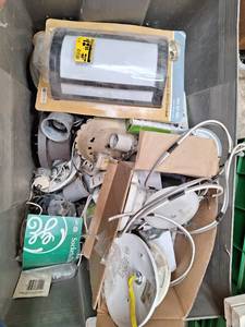 lot 3138 image: Lot of Lightbulb Socket Enclosures - Interior and Exterior, lighting parts