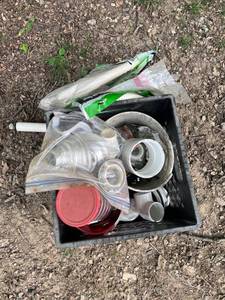 lot 1250 image: Bundle of Stainless Kitchen Sink Drains, and PVC attachments, Dishwasher Replacement Parts