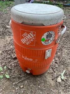lot 1287 image: Orange Home Depot Water Cooler