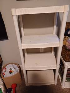 lot 6001 image: White Office Plastic Shelf - 22 x 14 x 48