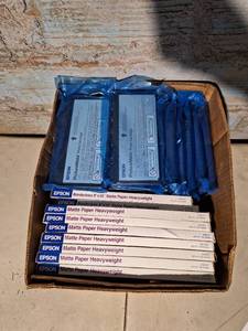 lot 4530 image: Case of Epson Paper Heavy Weight and Picture Mate Photo Cartridges