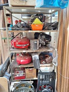 lot 4614 image: Metal Shelf Contents Not Included- 36 x 18 x 75