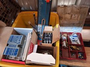 lot 1703 image: mostly HVAC. Lot of Utility Appliance Replacement Pieces