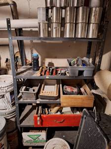 lot 1791 image: Metal Shelf - Contents Not Included