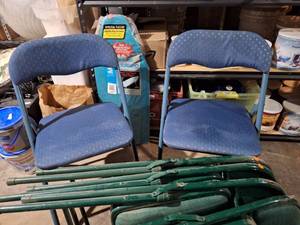 lot 7175 image: (6) Padded Folding Chairs