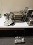 Lot Of Stainless Pans Of Different Sizes And Lids