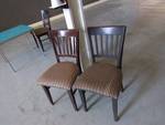 Pair Of Wood Frame Dining Chairs