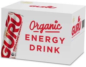 lot 53777 image: GURU Lite Organic Low Sugar Energy Drink with Green Tea, 12 Ounce (Pack of 12), Retail $32