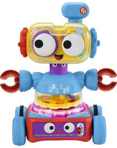lot 53779 image: Fisher-Price Baby Toddler & Preschool Toy 4-In-1 Learning Bot With Music Lights & Smart Stages Content For Ages 6 Months