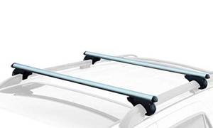 lot 53783 image: Retail 97.99 CARVERTON Roof Rack -51 Adjustable Alloy Lockable Universal Roof Rack Cross Bars Set for Bare Roof Cars, Trucks,Black